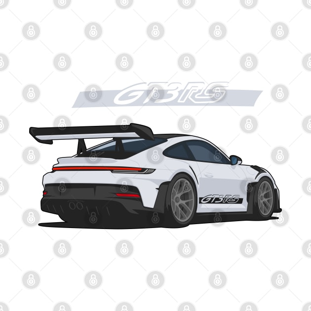 Rear car 911 gt3 rs light grey by creative.z