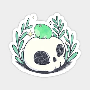 Frog on a skull Magnet