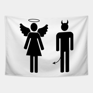 Angel and demon couple Tapestry