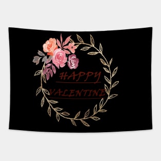 Happy Valentine Day, V-Day Shirt, Valentine's T-Shirt, Unicorn Shirt, Cute Valentine Shirt, Unisex T-Shirt, Valentine's Day Tee Tapestry