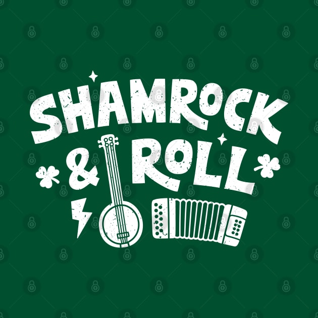 Shamrock & Roll Banjo and Accordion Funny by rustydoodle