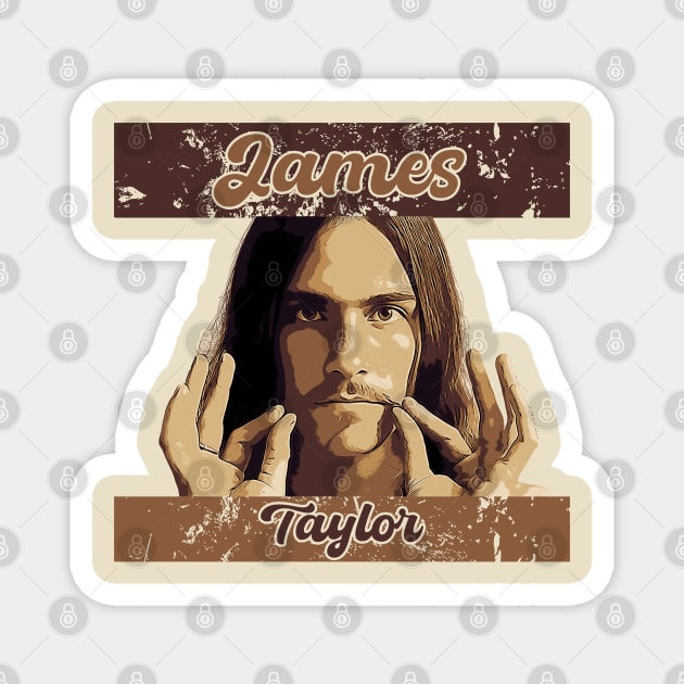 james taylor, 1970s Magnet by Degiab