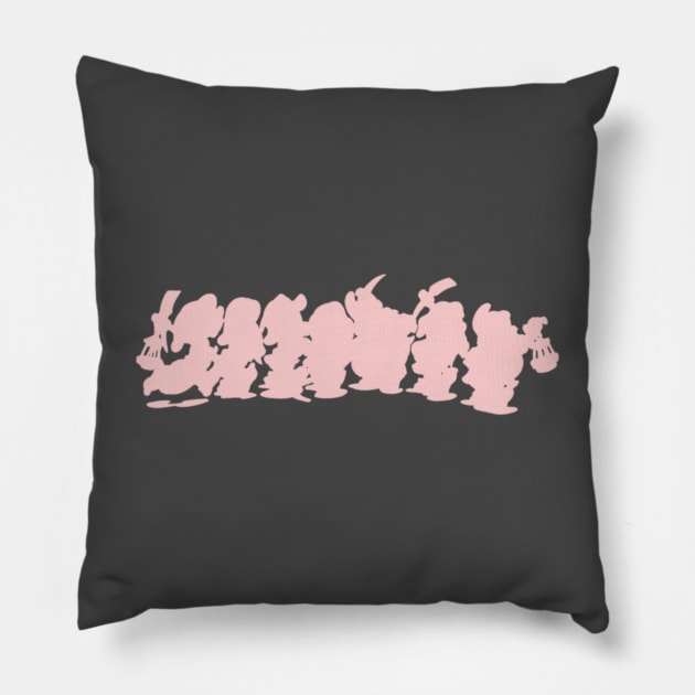 Seven Dwarf Millennial Pink Pillow by FandomTrading