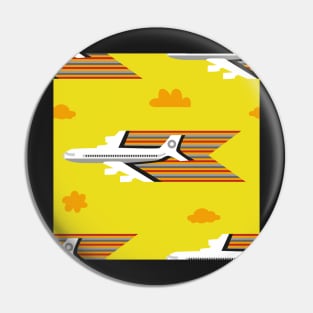 airplanes on lemon lime yellow seamless repeat pattern Pin