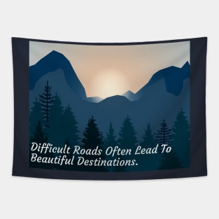 Beautiful Destinations - Inspirational Life Quote Tapestry