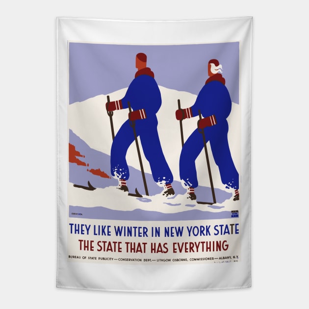 Winter holidays in New York Tapestry by Yaelledark