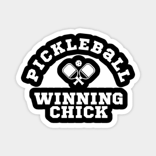 Pickleball WINNING CHICK, peddle ball, fun time playing pickleball Magnet