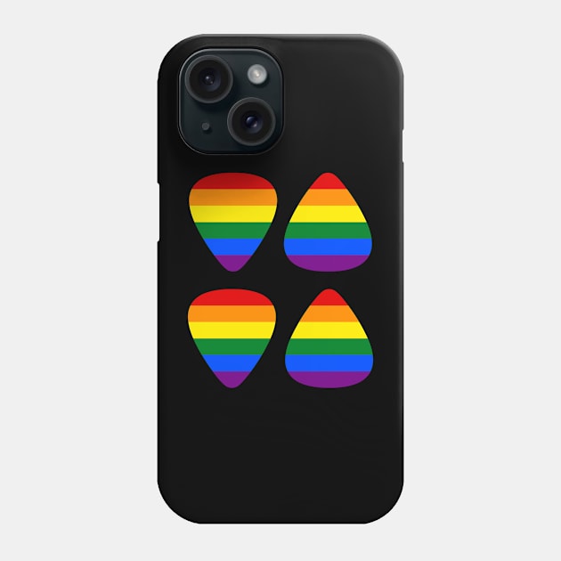 Pride Flag Guitar Picks Phone Case by Scar