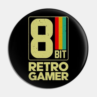 8bit Retro Gamer Pin