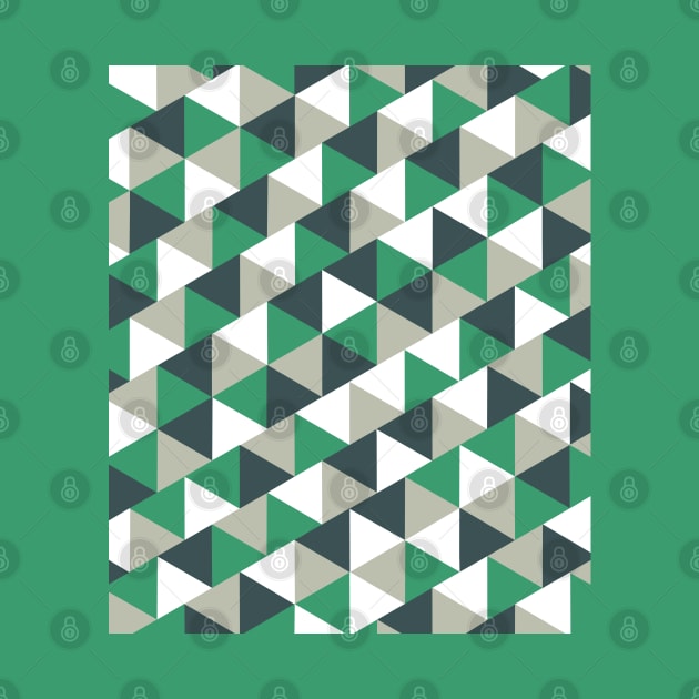Green Geometric Triangles by OneThreeSix