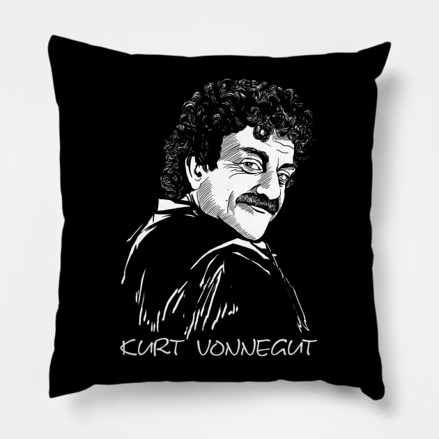 Vonnegut 2 Pillow by HelenaCooper