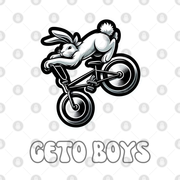 BIKING HIP HOP GETO BOYS EASTER BUNNY by Lolane