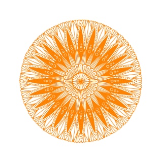 Mandala (orange on white) T-Shirt