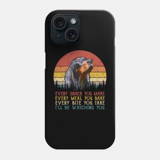 Retro Black and Tan Coonhound Every Snack You Make Every Meal You Bake Phone Case