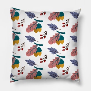 retro falling leaves 3 Pillow