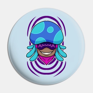 Techno Mushroom Guy Pin