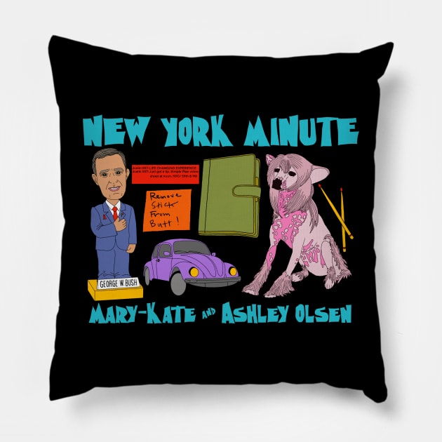 "New York Minute" Pillow by motelgemini