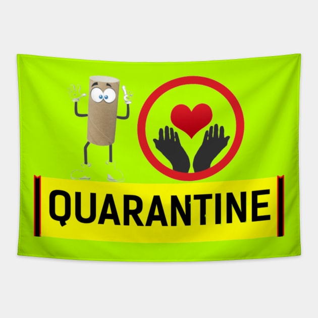 I Love Quarantine Tapestry by Artistic Design