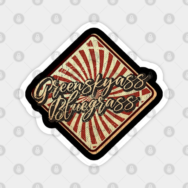 greensky bluegrass vintage design on top Magnet by agusantypo