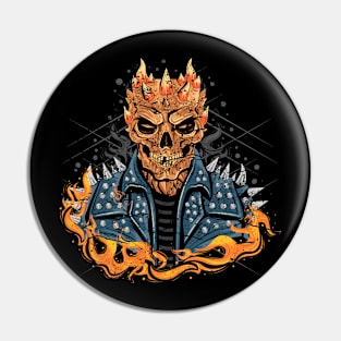 Rocker Devil Skull Pin