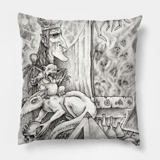 Necromancer - Clark Ashton Smith inspired weird fiction Pillow