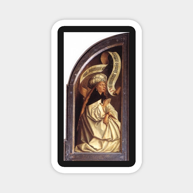 the erythraean sibyl 1432 - Jan van Eyck Magnet by Kollagio