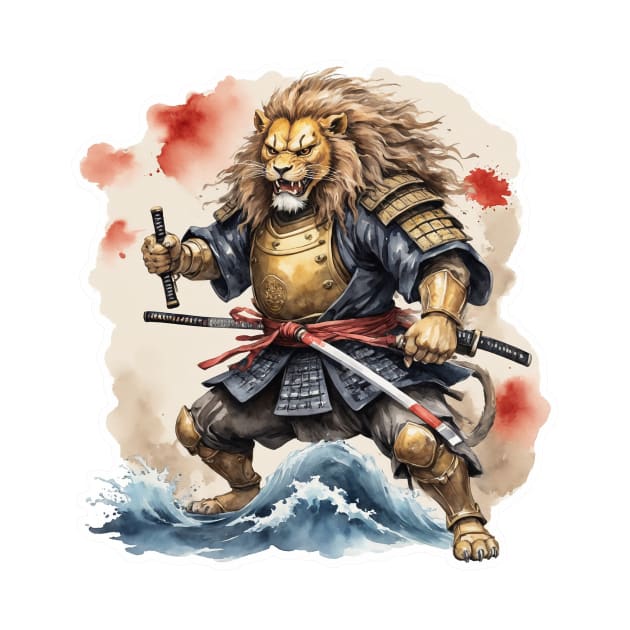 Lion samurai style by BasilAlmajed