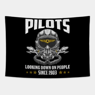 Funny Pilots Looking Down On People Since 1903 Pun Tapestry