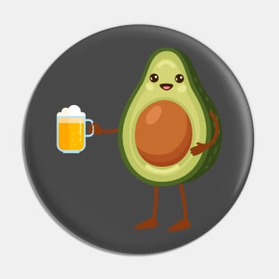 Avacado with beer. Pin