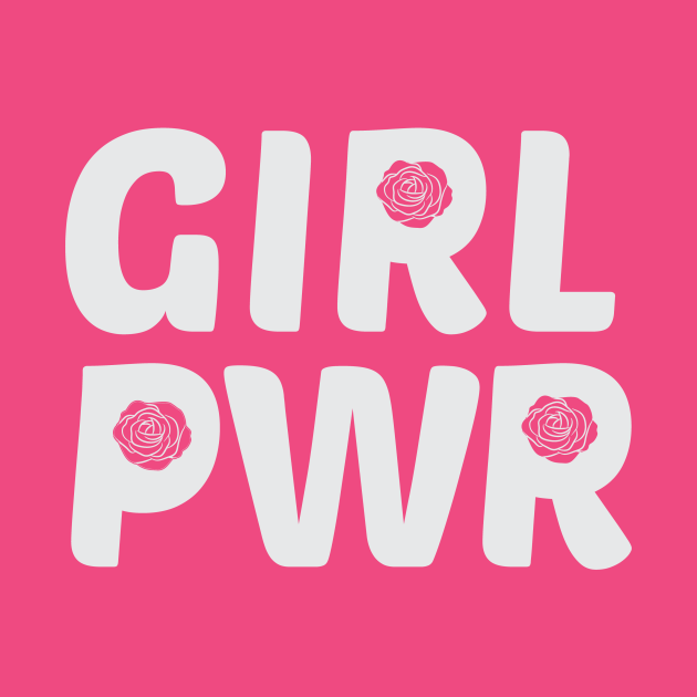 Girl Power Rose Logo - Girl - T-Shirt | TeePublic