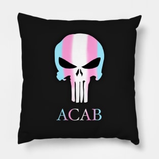 Copy of Trans Pride Skull Pillow