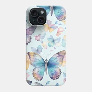 Butterflies with blue background Phone Case