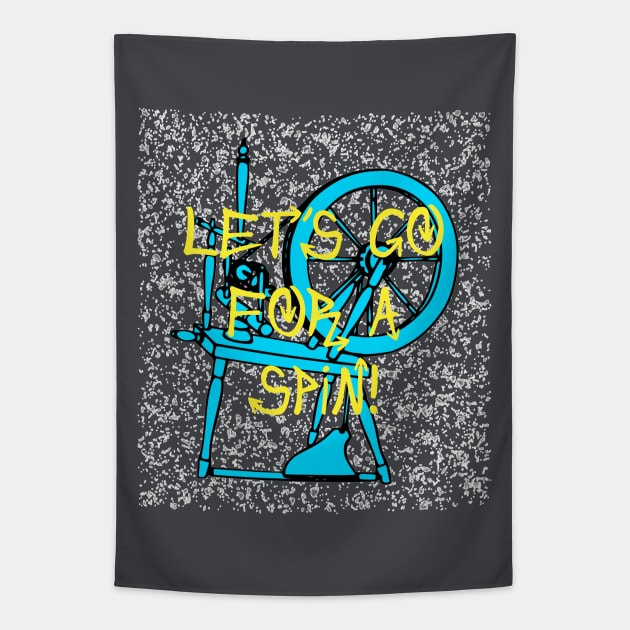 Let's Go for a Spin Tapestry by TimespunThreads