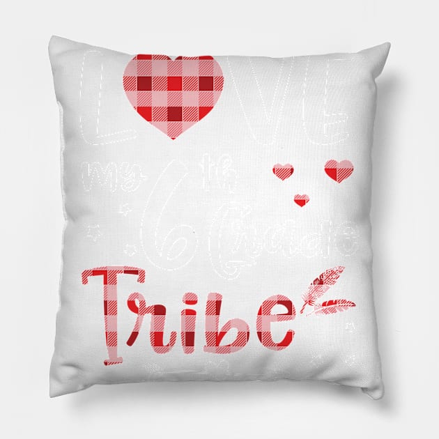 Teacher Students Seniors Love My 6th Grade Tribe Happy First Day Of School Pillow by Cowan79