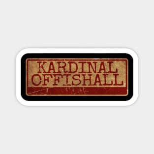 Aliska text red gold retro, Kardinal Offishall Magnet