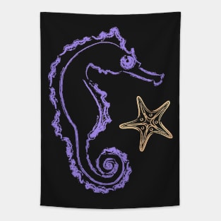 Seahorse and Starfish Tapestry