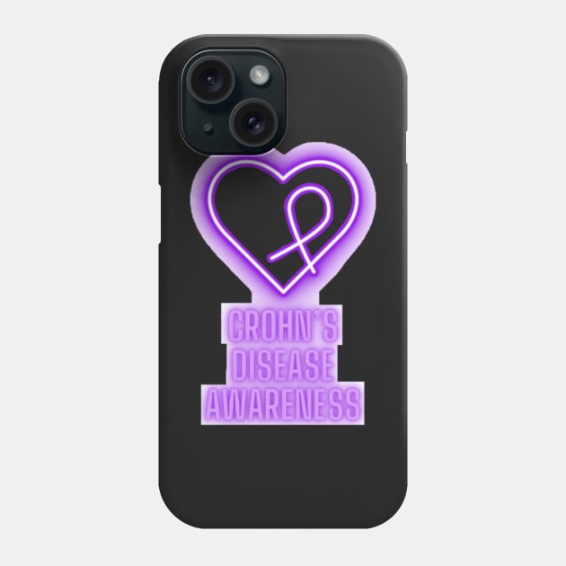 Neon Crohn’s Disease Awareness 2 Phone Case by CaitlynConnor