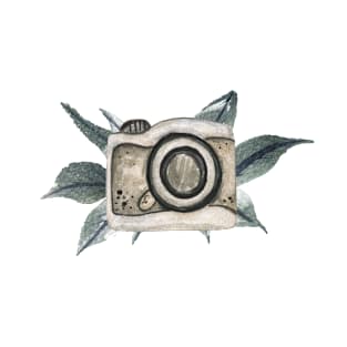 Watercolor Vintage boho Camera.Cartoon camera T-Shirt