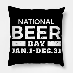 National Beer Day Joke Funny Tee Pillow