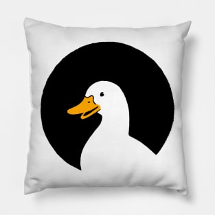 Duck in Circle Pillow