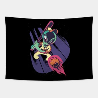 Alien Baseball Tapestry