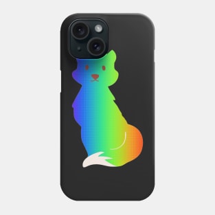 Colourful fox pattern - Rainbow Phone Case