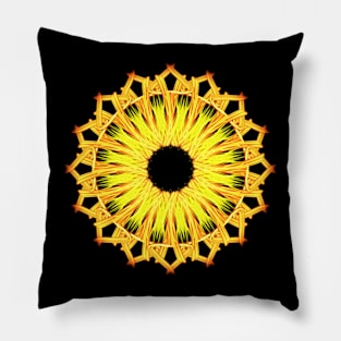 Yellow mandala Pillow