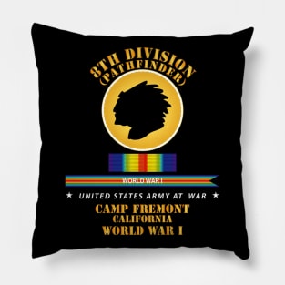 8th Infantry Division - Pathfinder  w WWI SVC - Streamer Pillow