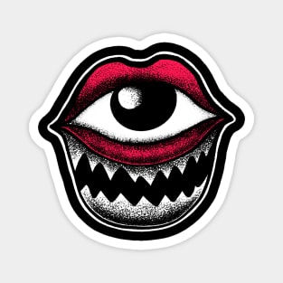 Hungry Eye Pop Art Monster Illustration Magnet