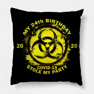 24th Birthday Quarantine Pillow