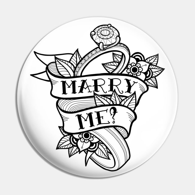 Marry me Pin by ReclusiveCrafts