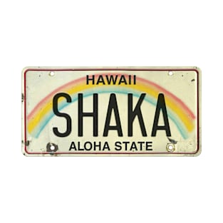 Shaka Vintage Hawaii License Plate T-Shirt