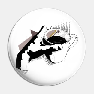 Morning cup of coffee Pin