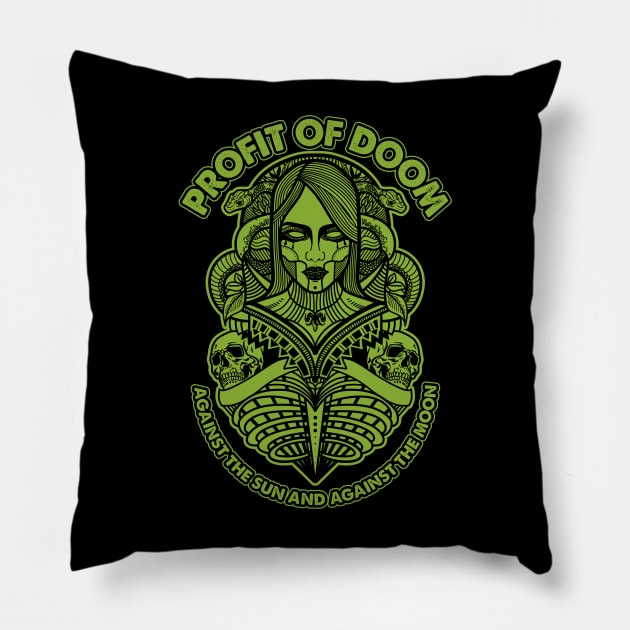 Profit Of Doom Pillow by artslave